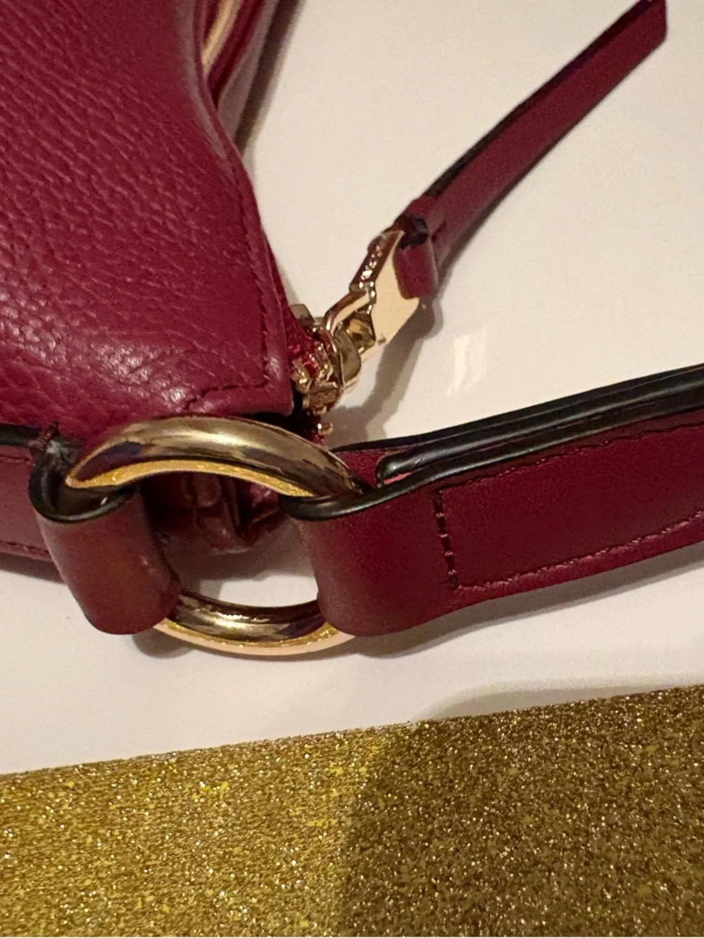 RADLEY LONDON Pebbled Leather Shoulder Bag in Deep Berry - Picture 11 of 16